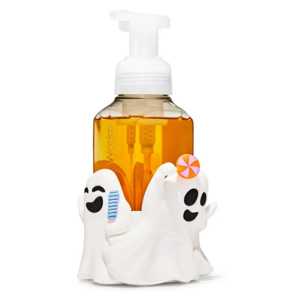 Bath Body Works Light-Up Friendly Ghosts Halloween Foaming Hand Soap Holder NEW